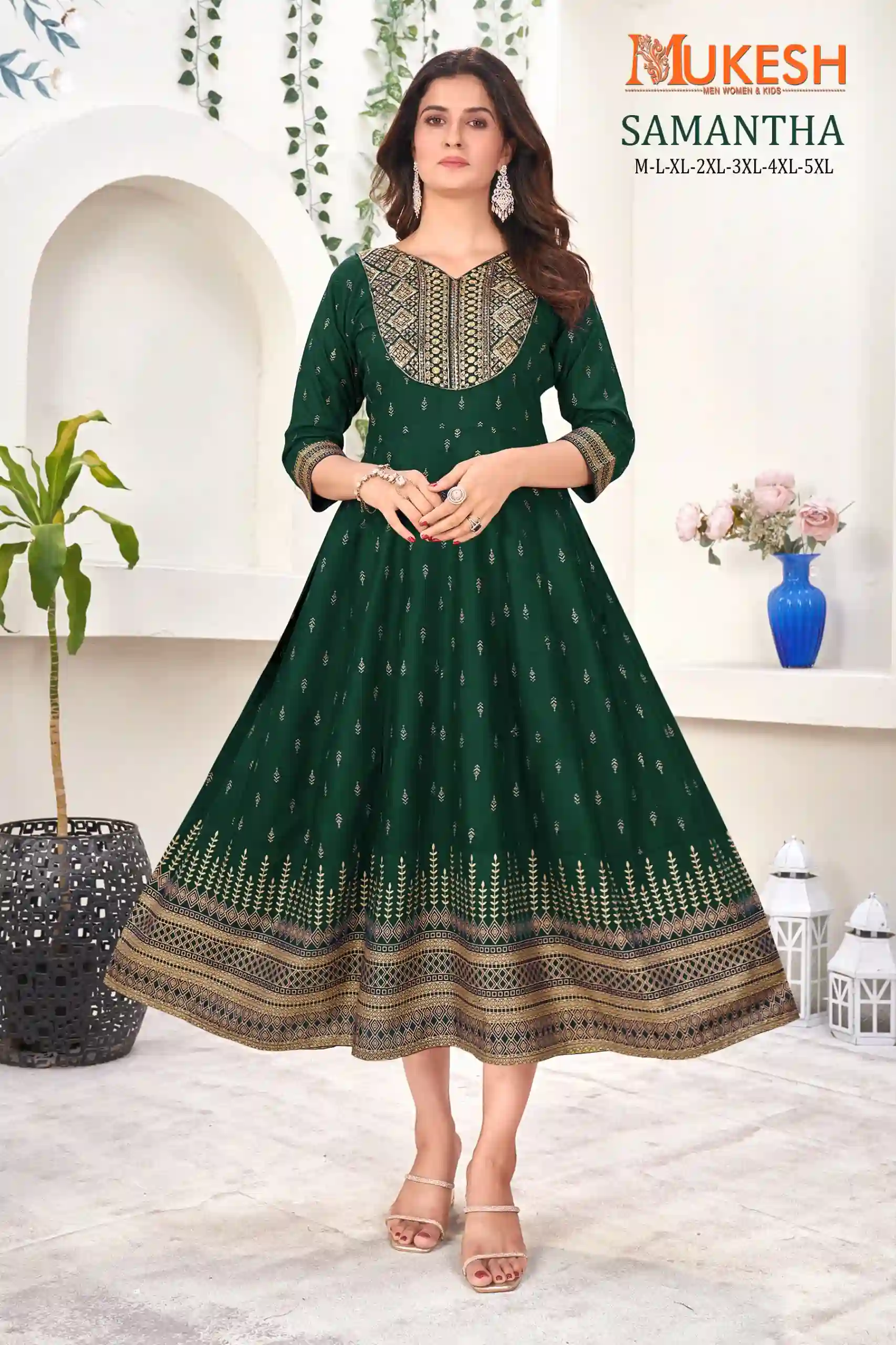 Banwery Rashmika 14Kg Rayon Wholesale Anarkali Kurtis Catalog — Wholesale Kurtis, Banwery wholesale from Surat - Gallery Image 5